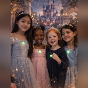 New Glow in the Dark Heart Necklace Luminous Magical Green 20mm Mystical